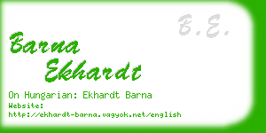 barna ekhardt business card